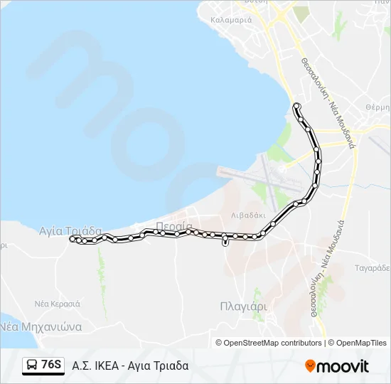 76S Bus Line Map