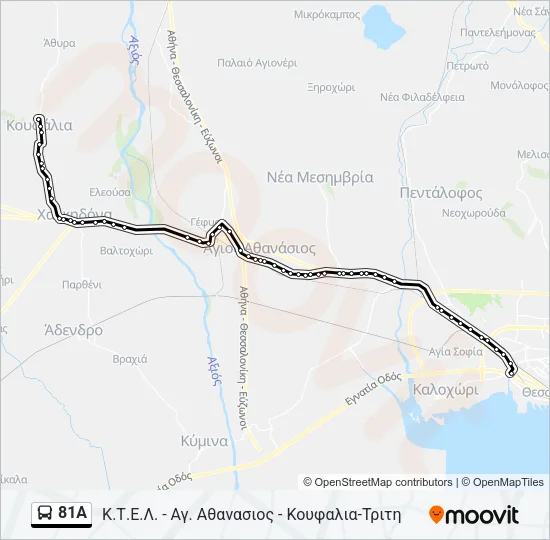 81A Bus Line Map