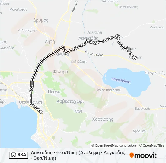 83A Bus Line Map