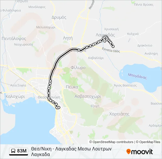 83M Bus Line Map