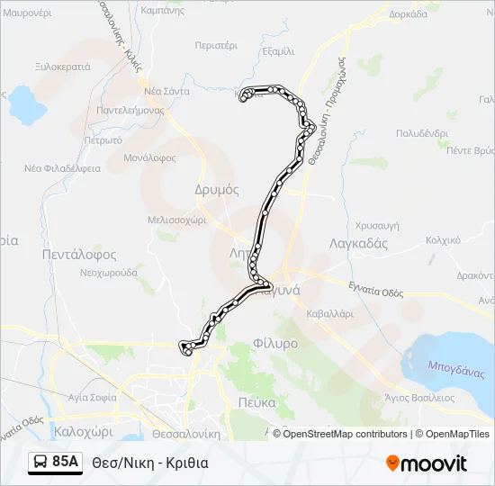 85A Bus Line Map