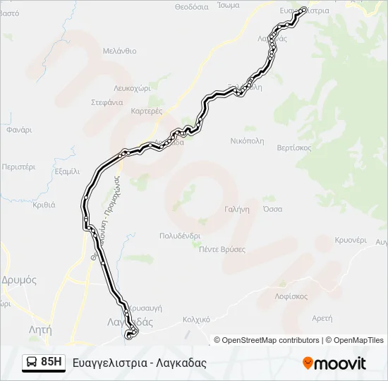 85H Bus Line Map