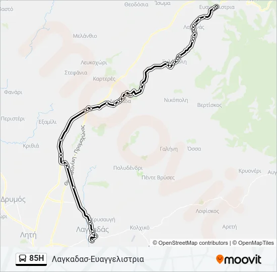 85H Bus Line Map