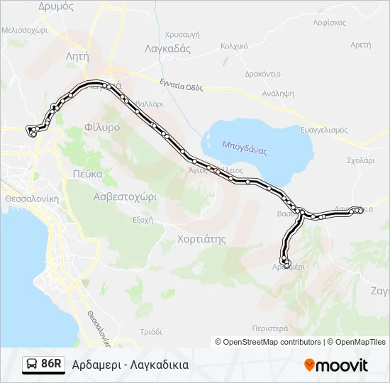 86R Bus Line Map