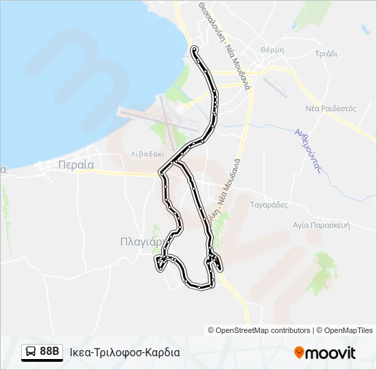 88B Bus Line Map