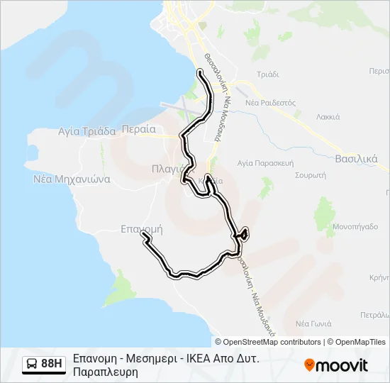 88H Bus Line Map