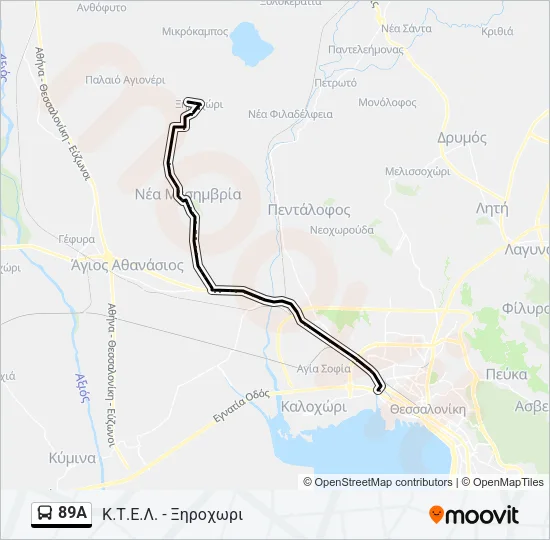 89A Bus Line Map