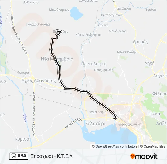 89A Bus Line Map