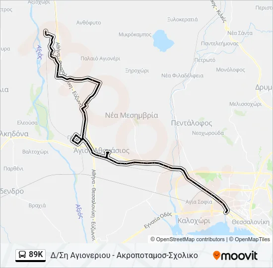 89K Bus Line Map