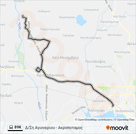 89K Bus Line Map