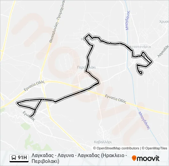 91H Bus Line Map