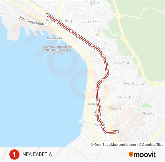 1 Metro Line Map
