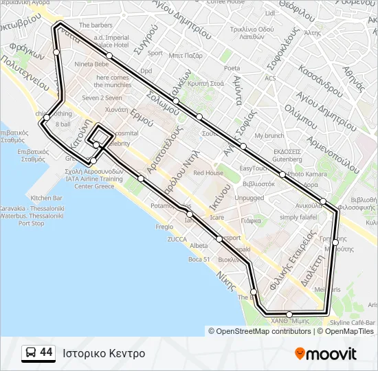 44 Bus Line Map