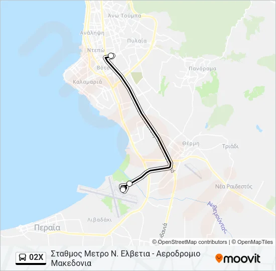 02X Bus Line Map