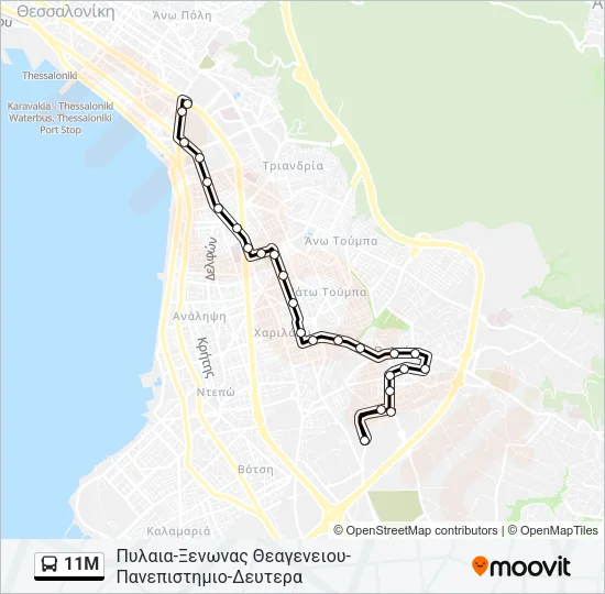 11M Bus Line Map