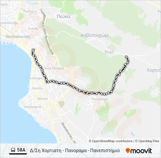58A Bus Line Map