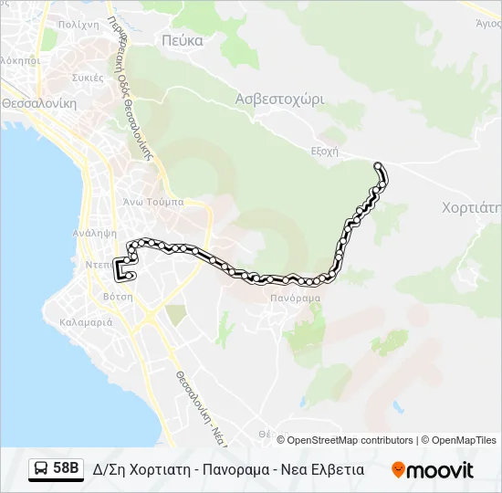 58B Bus Line Map