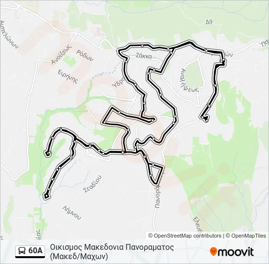 60A Bus Line Map