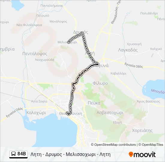 84B Bus Line Map