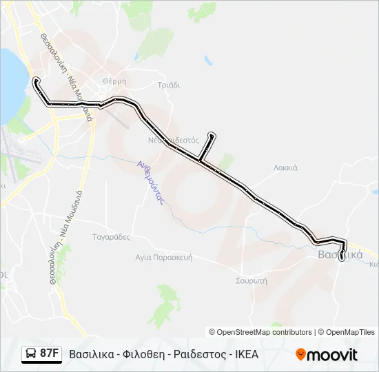 87F Bus Line Map