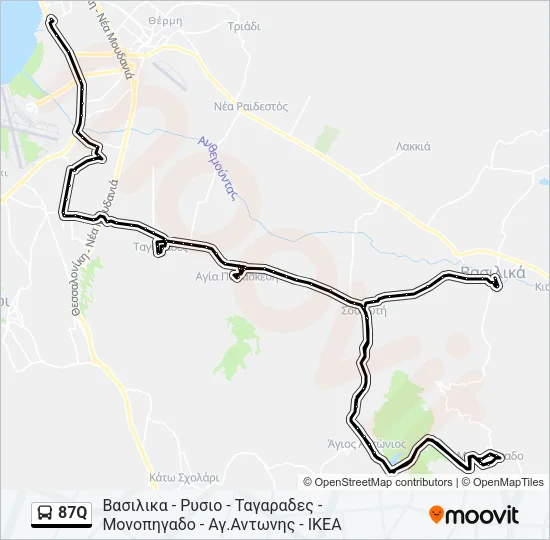 87Q Bus Line Map