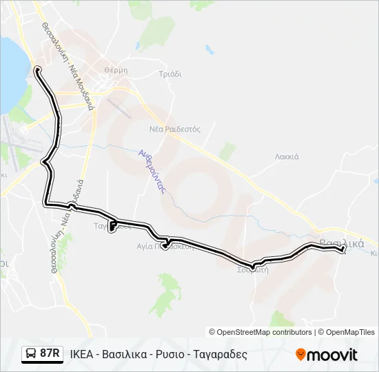 87R Bus Line Map