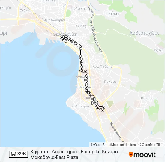 39B Bus Line Map