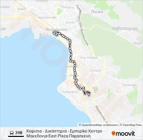 39B Bus Line Map