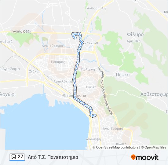 27 bus Line Map