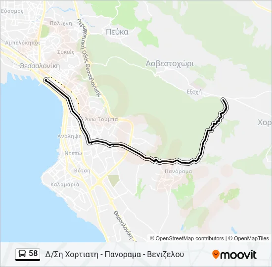 58 Bus Line Map