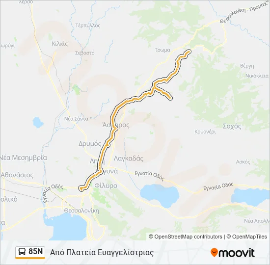 85Ν  Line Map