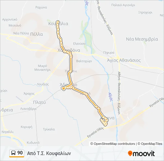 90  Line Map