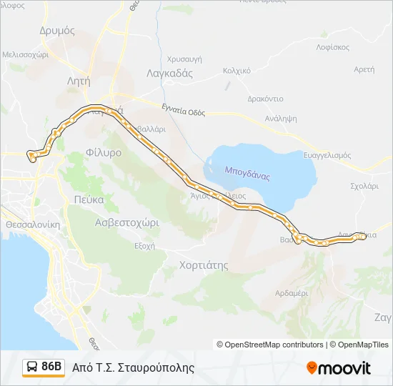86Β  Line Map