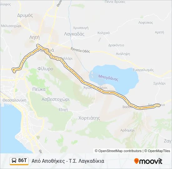 86Τ  Line Map