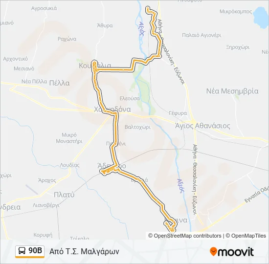 90Β  Line Map