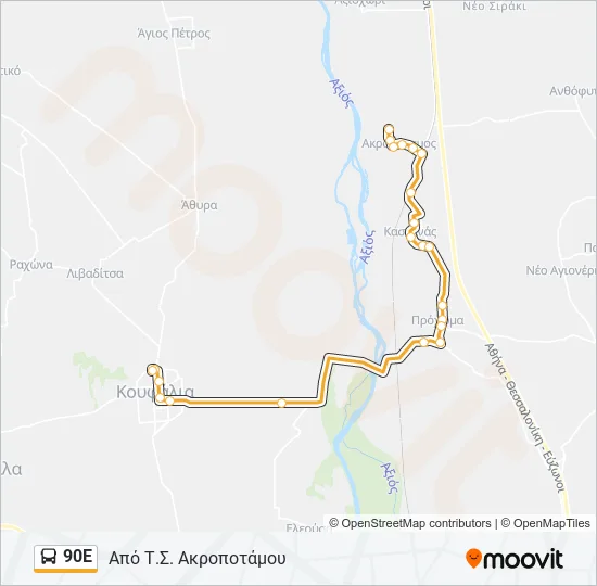 90Ε  Line Map