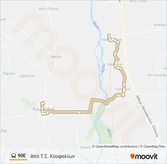 90Ε  Line Map