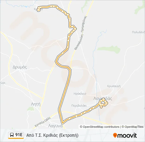 91Ε  Line Map