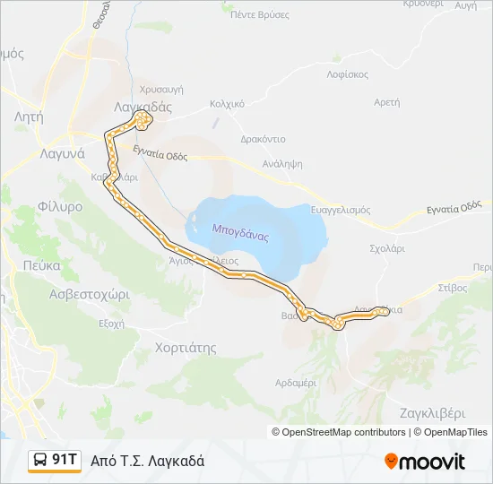 91Τ  Line Map