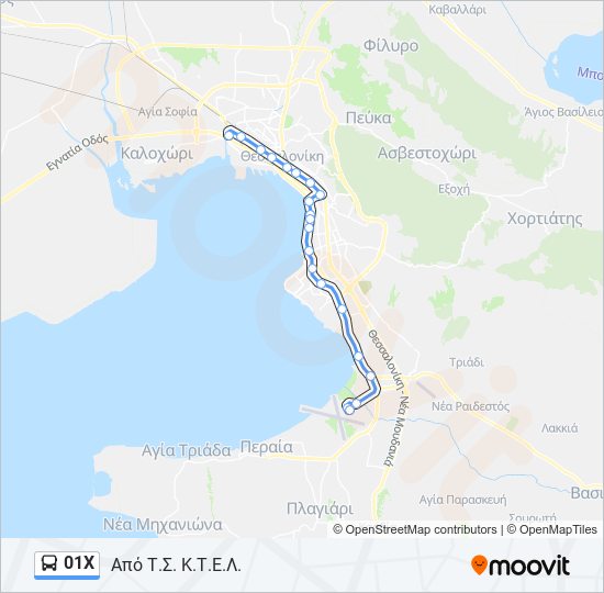 01Χ bus Line Map