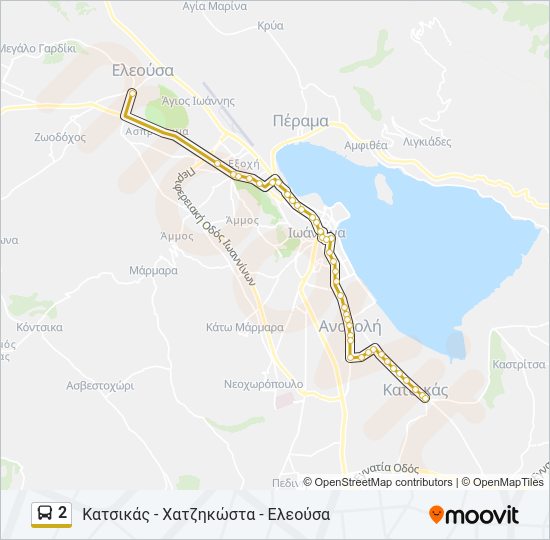Χάρτης Γραμμής 2 λεωφορείο