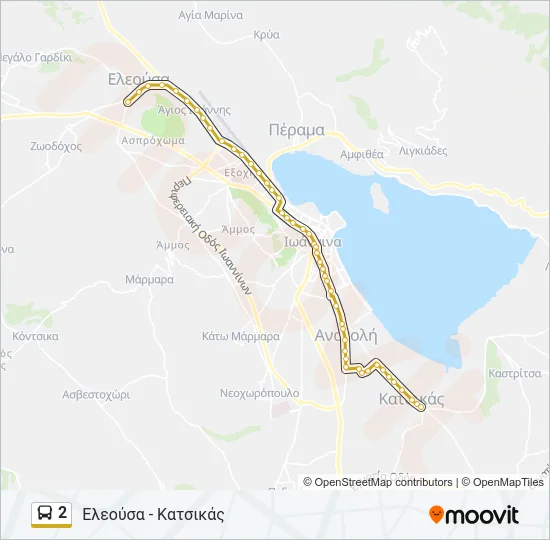 2 Bus Line Map