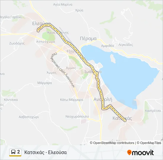 2 Bus Line Map