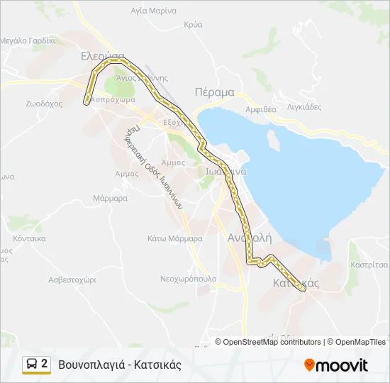 2 Bus Line Map