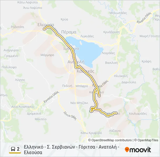 2 Bus Line Map