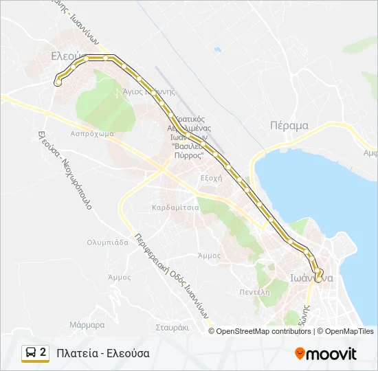 2 Bus Line Map