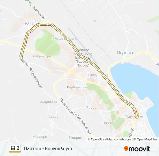 2 Bus Line Map