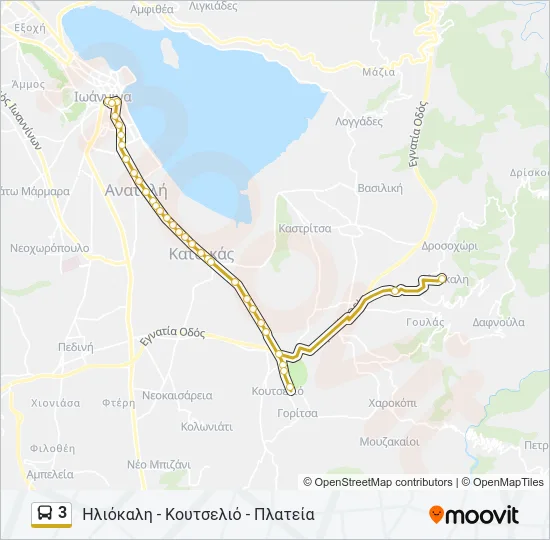 3 Bus Line Map
