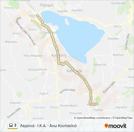 3 Bus Line Map