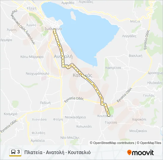 3 Bus Line Map